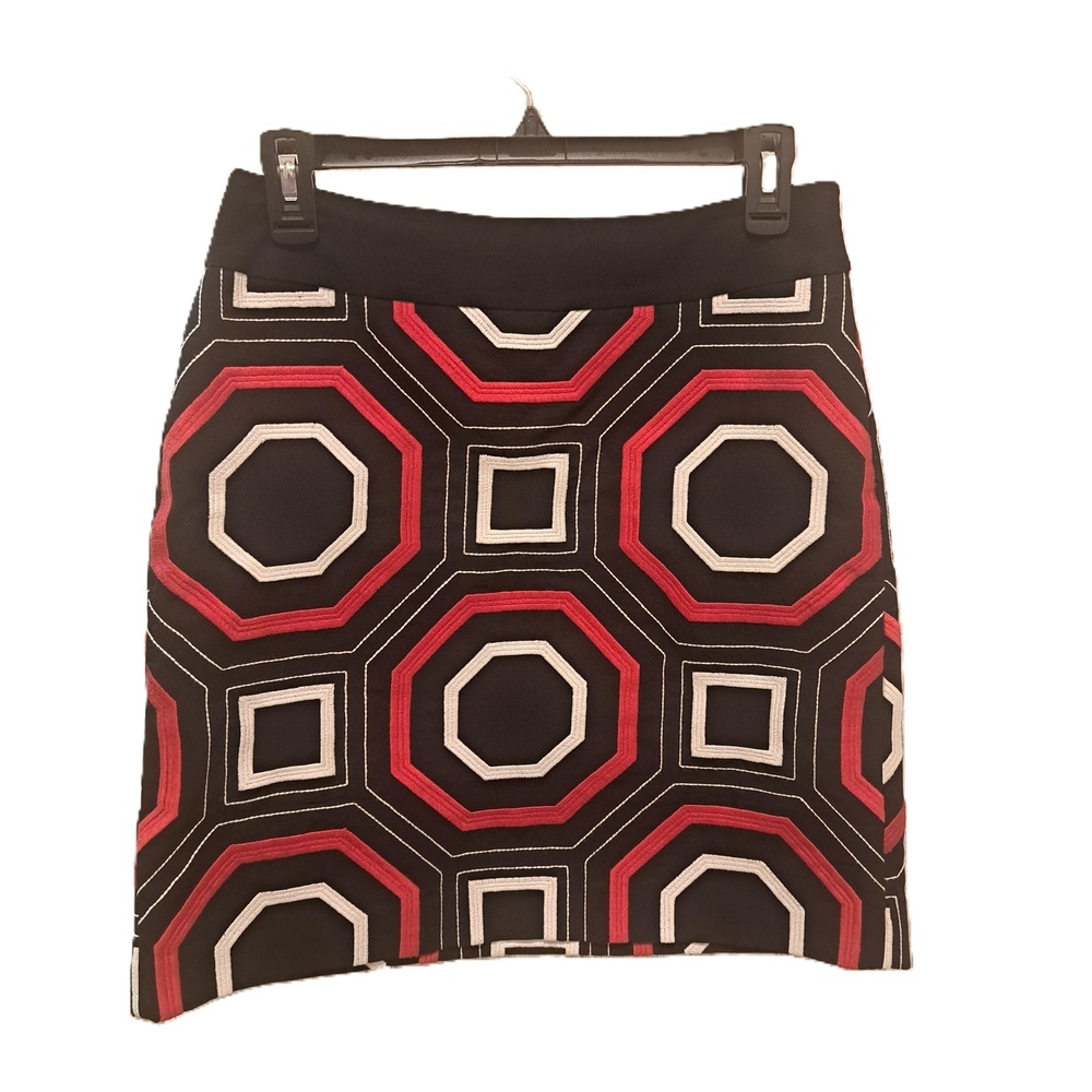 Ann Taylor Petites Embroidered Geometric Print Mini Skirt Size 4P